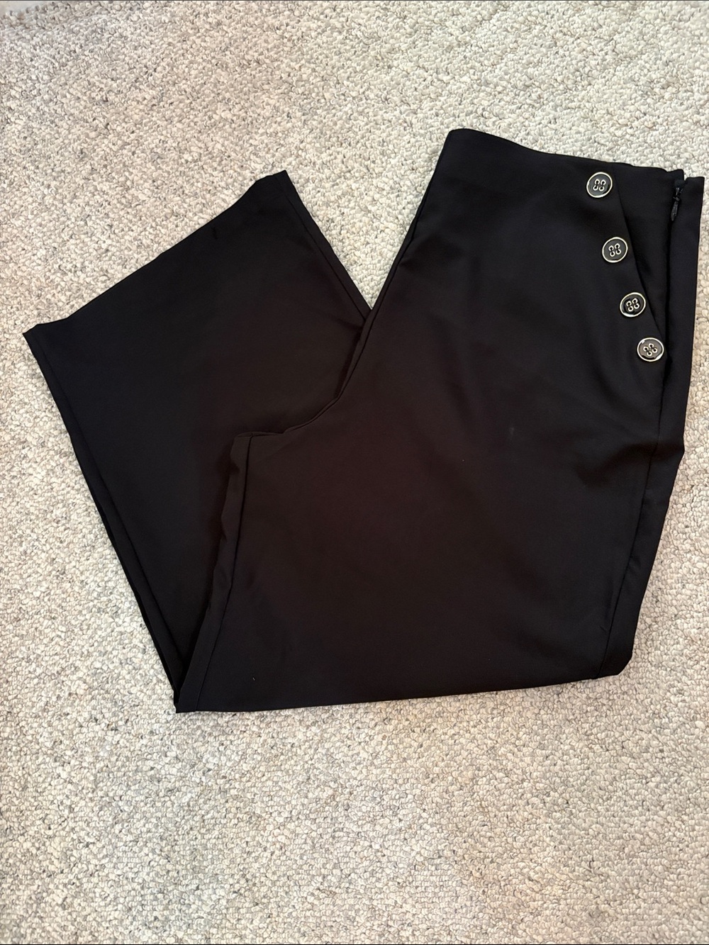 Torrid black nautical wide leg pants Size 22 Tall